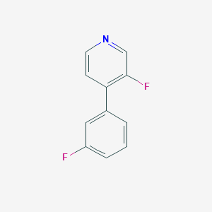 molecular formula C11H7F2N B13288759 3-Fluoro-4-(3-fluorophenyl)pyridine 