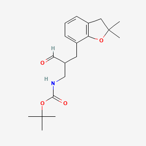 tert-Butyl N-{2-[(2,2-dimethyl-2,3-dihydro-1-benzofuran-7-yl)methyl]-3-oxopropyl}carbamate