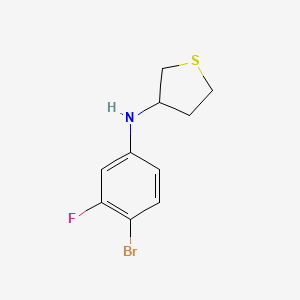 molecular formula C10H11BrFNS B13288790 N-(4-bromo-3-fluorophenyl)thiolan-3-amine 