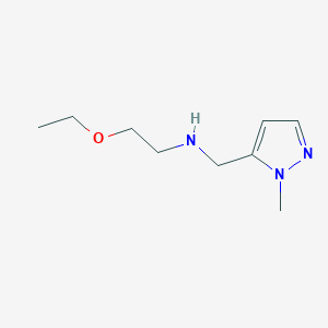 molecular formula C9H17N3O B13288799 (2-Ethoxyethyl)[(1-methyl-1H-pyrazol-5-yl)methyl]amine 