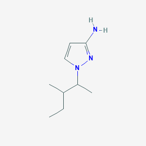 molecular formula C9H17N3 B13288800 1-(3-Methylpentan-2-yl)-1H-pyrazol-3-amine 