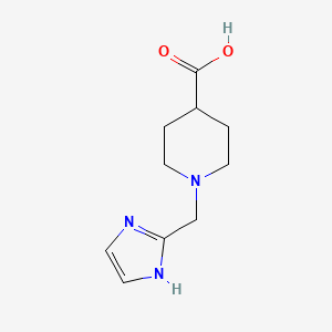 molecular formula C10H15N3O2 B1328882 1-(1H-Imidazol-2-ylmethyl)piperidine-4-carboxylic acid CAS No. 914637-44-8