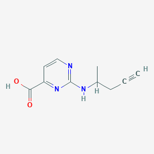 2-[(Pent-4-yn-2-yl)amino]pyrimidine-4-carboxylic acid