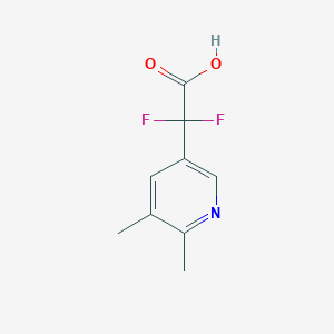 molecular formula C9H9F2NO2 B13288867 2-(5,6-Dimethylpyridin-3-yl)-2,2-difluoroacetic acid 