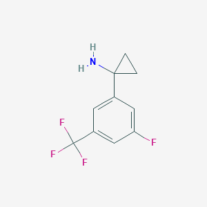 1-[3-Fluoro-5-(trifluoromethyl)phenyl]cyclopropan-1-amine