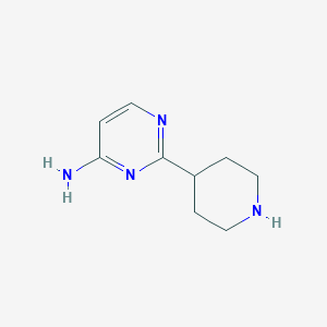 molecular formula C9H14N4 B13288908 2-(Piperidin-4-yl)pyrimidin-4-amine 