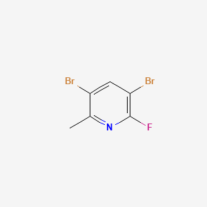 molecular formula C6H4Br2FN B1328898 3,5-二溴-2-氟-6-甲基吡啶 CAS No. 632628-07-0