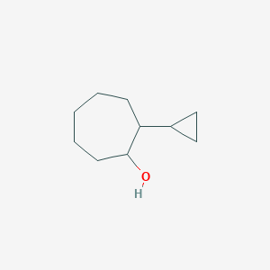 molecular formula C10H18O B13288982 2-Cyclopropylcycloheptan-1-ol 