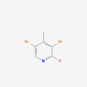 molecular formula C6H4Br2FN B1328900 3,5-二溴-2-氟-4-甲基吡啶 CAS No. 1000340-01-1