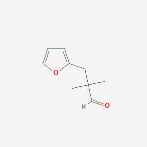 molecular formula C9H12O2 B13289051 3-(Furan-2-YL)-2,2-dimethylpropanal 