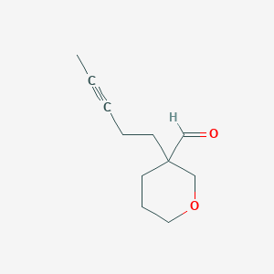 3-(Pent-3-yn-1-yl)oxane-3-carbaldehyde