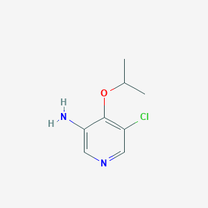 molecular formula C8H11ClN2O B13289061 5-Chloro-4-(propan-2-yloxy)pyridin-3-amine 