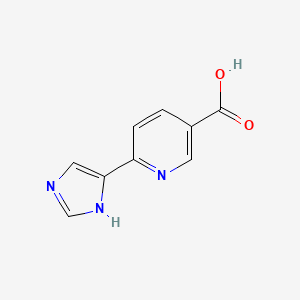 molecular formula C9H7N3O2 B13289086 6-(1H-Imidazol-4-YL)pyridine-3-carboxylic acid 