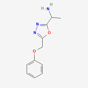 1-[5-(Phenoxymethyl)-1,3,4-oxadiazol-2-yl]ethan-1-amine