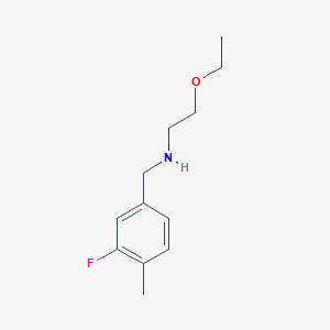 molecular formula C12H18FNO B13289112 (2-Ethoxyethyl)[(3-fluoro-4-methylphenyl)methyl]amine 