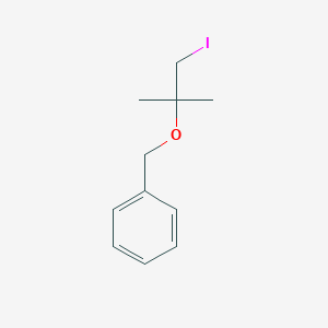 molecular formula C11H15IO B13289143 {[(1-Iodo-2-methylpropan-2-yl)oxy]methyl}benzene 