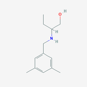 molecular formula C13H21NO B13289155 2-{[(3,5-Dimethylphenyl)methyl]amino}butan-1-ol 