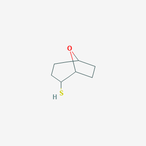 molecular formula C7H12OS B13289186 8-Oxabicyclo[3.2.1]octane-2-thiol 