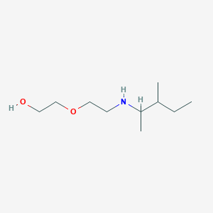 molecular formula C10H23NO2 B13289212 2-{2-[(3-Methylpentan-2-yl)amino]ethoxy}ethan-1-ol 