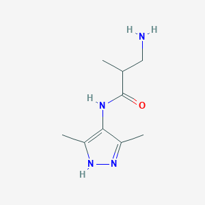 3-amino-N-(3,5-dimethyl-1H-pyrazol-4-yl)-2-methylpropanamide