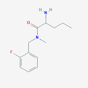 molecular formula C13H19FN2O B13289285 2-amino-N-[(2-fluorophenyl)methyl]-N-methylpentanamide 