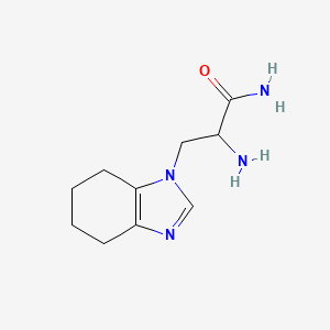 molecular formula C10H16N4O B13289321 2-Amino-3-(4,5,6,7-tetrahydro-1H-1,3-benzodiazol-1-YL)propanamide 