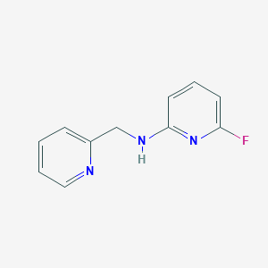 molecular formula C11H10FN3 B13289344 6-fluoro-N-(pyridin-2-ylmethyl)pyridin-2-amine 