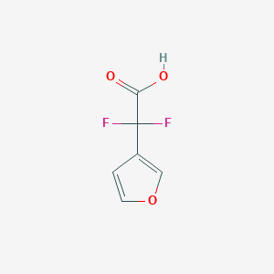 molecular formula C6H4F2O3 B13289355 2,2-Difluoro-2-(furan-3-yl)acetic acid 