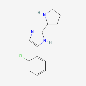 4-(2-Chlorophenyl)-2-(pyrrolidin-2-yl)-1H-imidazole