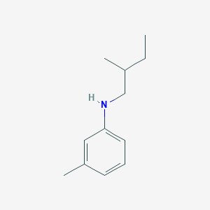 molecular formula C12H19N B13289386 3-methyl-N-(2-methylbutyl)aniline 