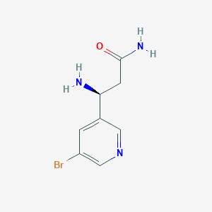 (3S)-3-Amino-3-(5-bromopyridin-3-yl)propanamide