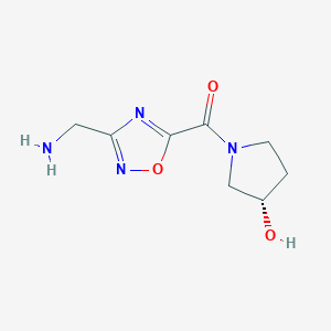 molecular formula C8H12N4O3 B1328943 (3S)-1-{[3-(氨甲酰)-1,2,4-恶二唑-5-基]-羰基}吡咯烷-3-醇 CAS No. 1186662-39-4