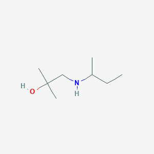 molecular formula C8H19NO B13289457 1-[(Butan-2-yl)amino]-2-methylpropan-2-ol 