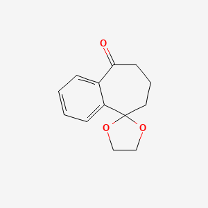 molecular formula C13H14O3 B13289462 6,7,8,9-Tetrahydrospiro[benzo[7]annulene-5,2'-[1,3]dioxolane]-9-one 