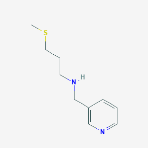 molecular formula C10H16N2S B13289488 [3-(Methylsulfanyl)propyl](pyridin-3-ylmethyl)amine 