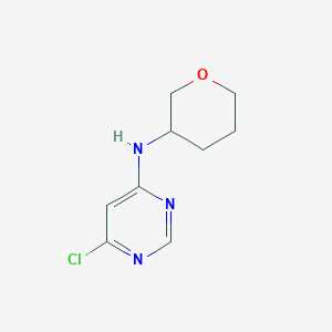 molecular formula C9H12ClN3O B13289520 6-chloro-N-(oxan-3-yl)pyrimidin-4-amine 