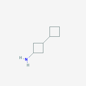 molecular formula C8H15N B13289542 Bicyclobutyl-3-ylamine 