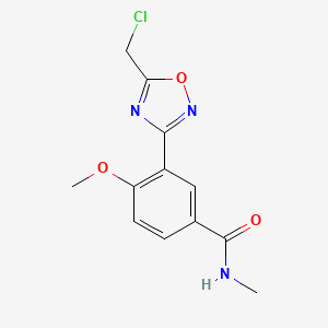 molecular formula C12H12ClN3O3 B1328955 3-[5-(氯甲基)-1,2,4-恶二唑-3-基]-4-甲氧基-N-甲基苯甲酰胺 CAS No. 1119449-65-8