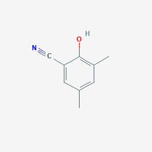 molecular formula C9H9NO B13289580 2-Hydroxy-3,5-dimethylbenzonitrile 