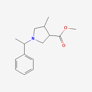 Methyl 4-methyl-1-(1-phenylethyl)pyrrolidine-3-carboxylate