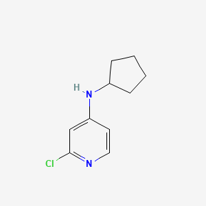 molecular formula C10H13ClN2 B13289618 2-Chloro-N-cyclopentylpyridin-4-amine 