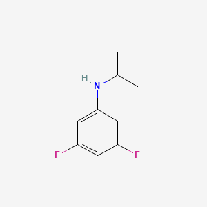 molecular formula C9H11F2N B13289636 3,5-difluoro-N-(propan-2-yl)aniline 