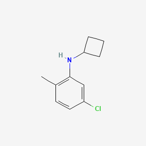 molecular formula C11H14ClN B13289649 5-chloro-N-cyclobutyl-2-methylaniline 