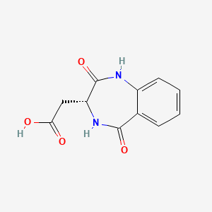 molecular formula C11H10N2O4 B1328965 [(3R)-2,5-dioxo-2,3,4,5-tetrahydro-1H-1,4-benzodiazepin-3-yl]acetic acid CAS No. 1217717-66-2