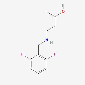 molecular formula C11H15F2NO B13289660 4-{[(2,6-Difluorophenyl)methyl]amino}butan-2-ol 