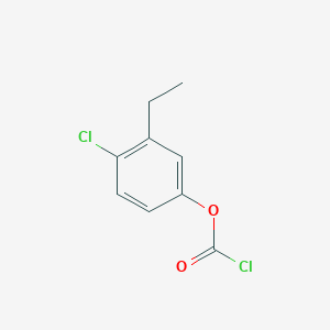 molecular formula C9H8Cl2O2 B13289663 4-Chloro-3-ethylphenyl chloroformate 