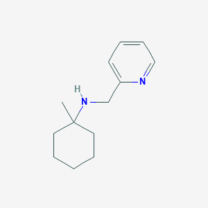 molecular formula C13H20N2 B13289669 1-methyl-N-(pyridin-2-ylmethyl)cyclohexan-1-amine 