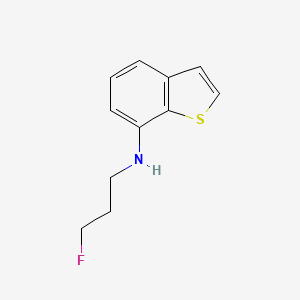 molecular formula C11H12FNS B13289692 N-(3-Fluoropropyl)-1-benzothiophen-7-amine 