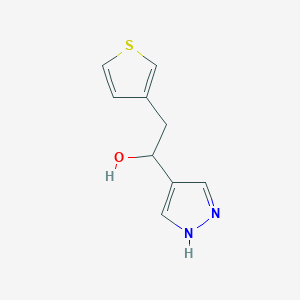 1-(1H-Pyrazol-4-yl)-2-(thiophen-3-yl)ethan-1-ol