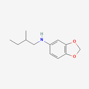 molecular formula C12H17NO2 B13289724 n-(2-Methylbutyl)benzo[d][1,3]dioxol-5-amine 